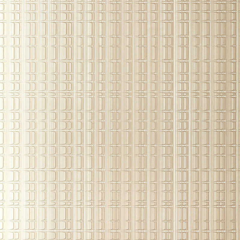 Schumacher Urban Stripe Wallpaper 5005641 / Silvered Taupe