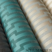 Load image into Gallery viewer, Schumacher Metropolitan Fret Wallpaper 5005895 / Black Pearl