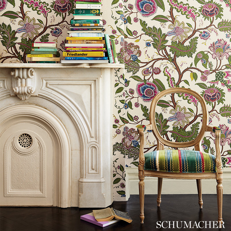 Schumacher Sinhala Sidewall Wallpaper Jewel | Fabric Bistro | Columbia ...