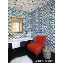 Load image into Gallery viewer, Schumacher Taj Trellis Wallpaper 5006620 / Jaipur Blue
