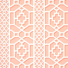 Load image into Gallery viewer, Schumacher Zanzibar Trellis Wallpaper 5006946 / Coral