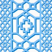 Load image into Gallery viewer, Schumacher Zanzibar Trellis Wallpaper 5006947 / Blue
