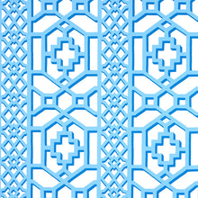 Load image into Gallery viewer, Schumacher Zanzibar Trellis Wallpaper 5006947 / Blue