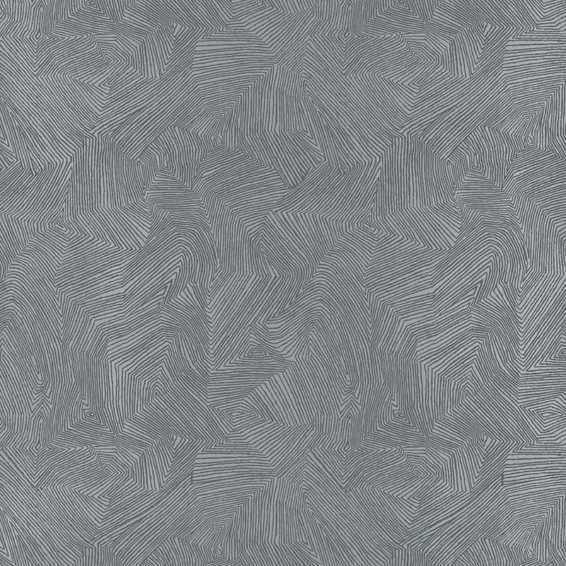 Schumacher Labyrinth Metallic Wallpaper 5007770 / Mercury