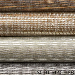 Schumacher Anodized Raffia Wallpaper 5007780 / Platinum