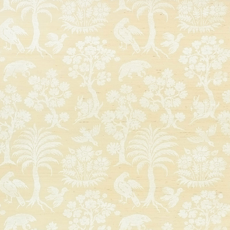 Schumacher Woodland Silhouette Sisal Wallpaper 5008280 / Ivory