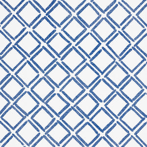 Schumacher Dina Paperweave Wallpaper 5008860 / Cobalt