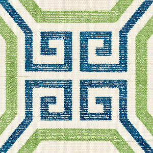 Schumacher Octavia Sisal Wallpaper 5008931 / Turquoise & Palm
