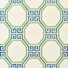 Load image into Gallery viewer, Schumacher Octavia Sisal Wallpaper 5008931 / Turquoise &amp; Palm