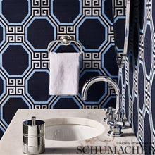 Load image into Gallery viewer, Schumacher Octavia Sisal Wallpaper 5008933 / Navy