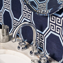 Load image into Gallery viewer, Schumacher Octavia Sisal Wallpaper 5008933 / Navy