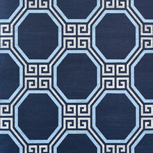 Load image into Gallery viewer, Schumacher Octavia Sisal Wallpaper 5008933 / Navy