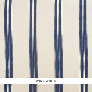 Schumacher Brentwood Stripe Wallpaper 5009002 / Cobalt