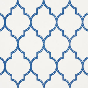 Schumacher Algiers Paperweave Wallpaper 5009011 / Blue