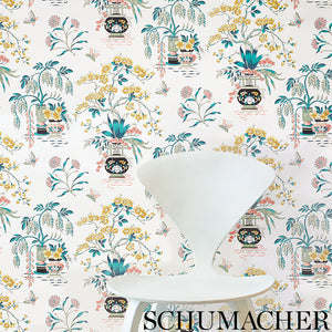 Schumacher Ming Vase Wallpaper 5009081 / Multi