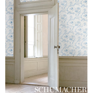 Schumacher Toile De Fleurs Wallpaper 5009120 / Grisaille