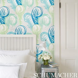 Schumacher Plumes Wallpaper 5009150 / Champagne