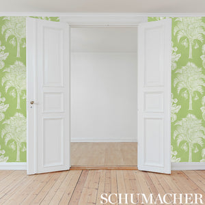 Schumacher Grand Palms Wallpaper 5009621 / Mineral