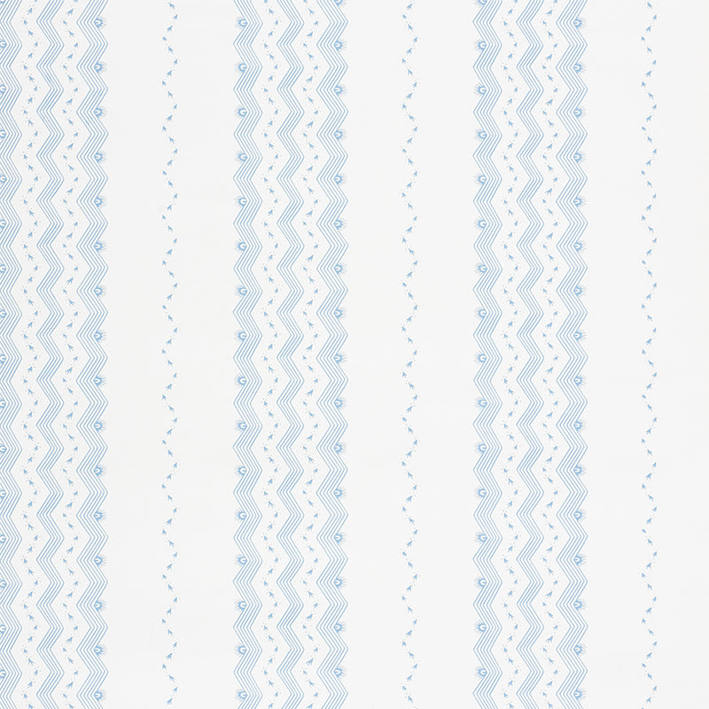 Schumacher Nauset Stripe Wallpaper 5009741 / Sky