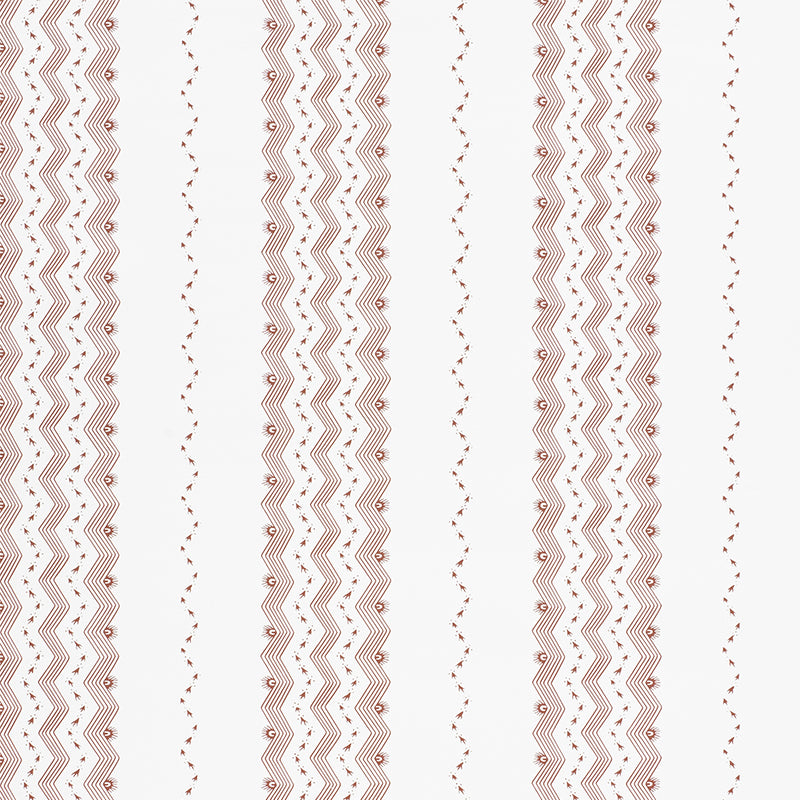 Schumacher Nauset Stripe Wallpaper 5009743 / Sienna
