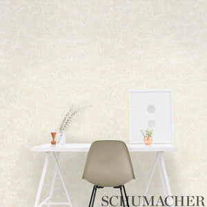 Schumacher Chrysanthemum Sisal Wallpaper 5009782 / Gold