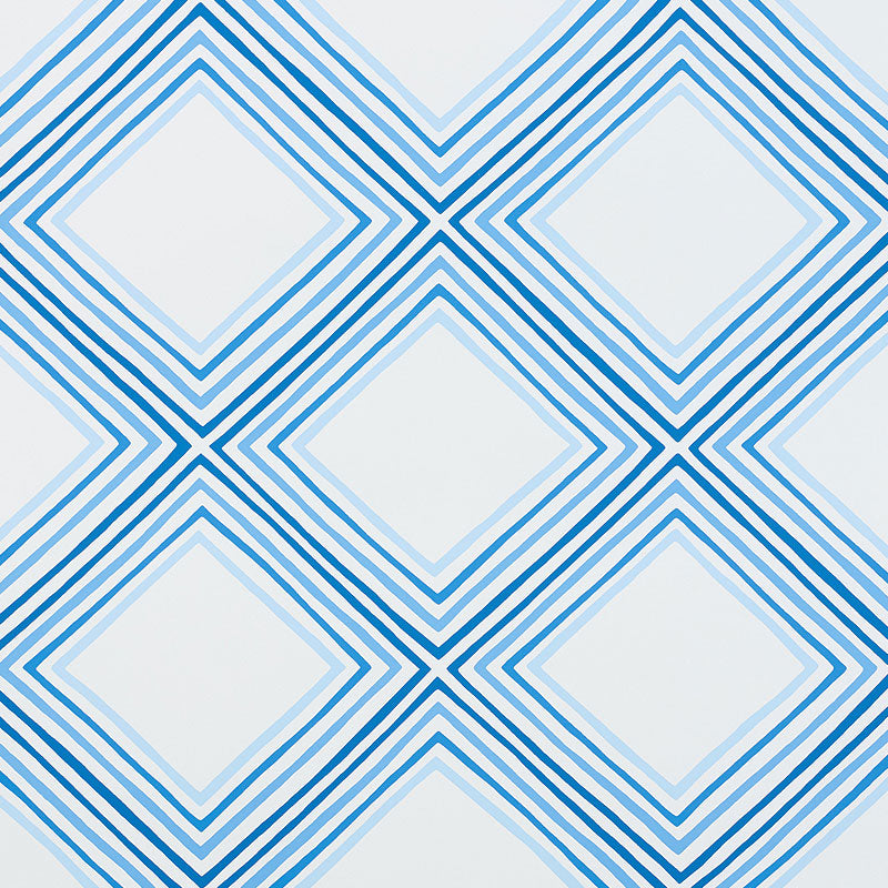 Schumacher Square Dance Wallpaper 5009831 / Blue