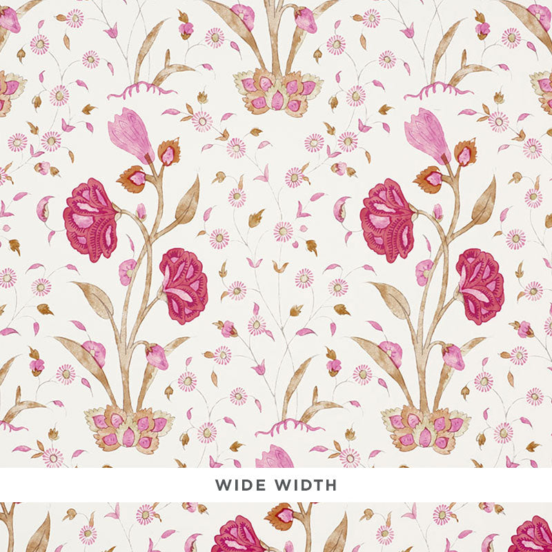 Schumacher Khilana Floral Wallpaper 5009951 / Spice