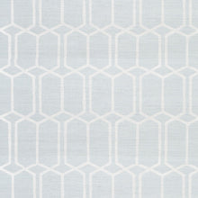 Load image into Gallery viewer, Schumacher Modern Trellis Sisal Wallpaper 5010100 / Sky