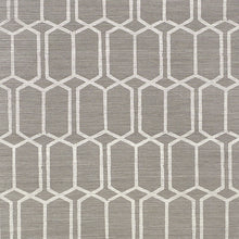 Load image into Gallery viewer, Schumacher Modern Trellis Sisal Wallpaper 5010101 / Charcoal