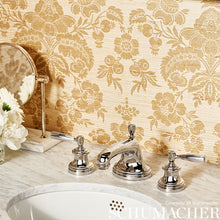 Load image into Gallery viewer, Schumacher Simone Damask Grasscloth Wallpaper 5010121 / Gold