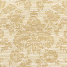 Load image into Gallery viewer, Schumacher Simone Damask Grasscloth Wallpaper 5010121 / Gold