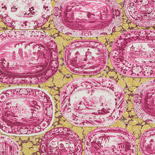 Load image into Gallery viewer, Schumacher Plates &amp; Platters Wallpaper 5010412 / Magenta &amp; Yellow