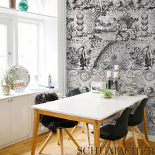 Load image into Gallery viewer, Schumacher Modern Toile Wallpaper 501042 / Indigo