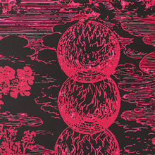 Load image into Gallery viewer, Schumacher Modern Toile Wallpaper 501043 / Pink &amp; Black