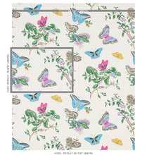 Load image into Gallery viewer, Schumacher Baudin Butterfly Wallpaper 5010691 / Turquoise