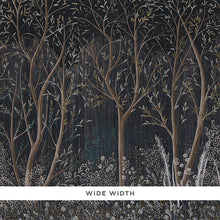 Load image into Gallery viewer, Schumacher Brindille Golden Accented Panel Set Wallpaper 5010921 / Carbon