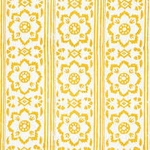Load image into Gallery viewer, Schumacher Sunda Hand Blocked Print Wallpaper 5011222 / Yellow