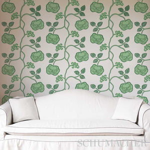Schumacher Queen Fruit Wallpaper 5011410 / Silver White