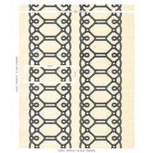Load image into Gallery viewer, Schumacher Ziz Embroidered Sisal Wallpaper 5011470 / Black