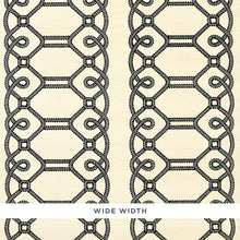 Load image into Gallery viewer, Schumacher Ziz Embroidered Sisal Wallpaper 5011470 / Black