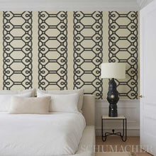 Load image into Gallery viewer, Schumacher Ziz Embroidered Sisal Wallpaper 5011471 / Neutral