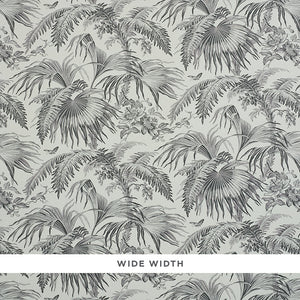 Schumacher Toile Tropique Wallpaper 5011481 / Black