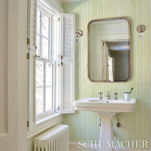 Load image into Gallery viewer, Schumacher Sketched Stripe Wallpaper 5011542 / Green