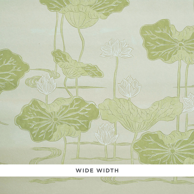 Schumacher Kireina Lotus Wallpaper 5011691 / White Ivory
