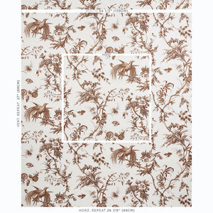 Schumacher Toile De La Prairie Wallpaper 5011712 / Brown