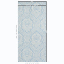 Load image into Gallery viewer, Schumacher Villandry Damask Print Wallpaper 5011750 / Blue