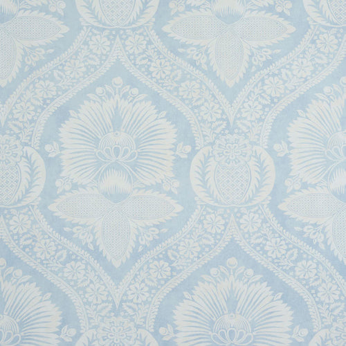 Schumacher Villandry Damask Print Wallpaper 5011750 / Blue