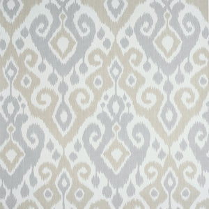 Schumacher Dedra Damask Wallpaper 5011762 / Sand & Grey