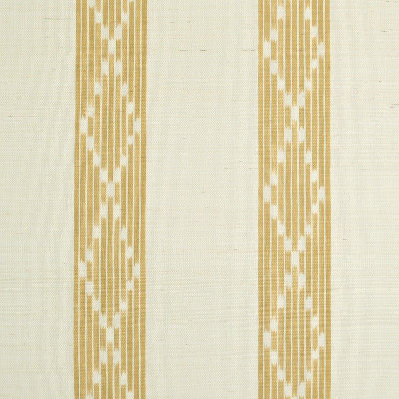 Schumacher Sequoia Stripe Sisal Wallpaper 5011811 / Ochre