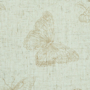 Schumacher Baudin Butterfly Linen Wallpaper 5011832 / Natural